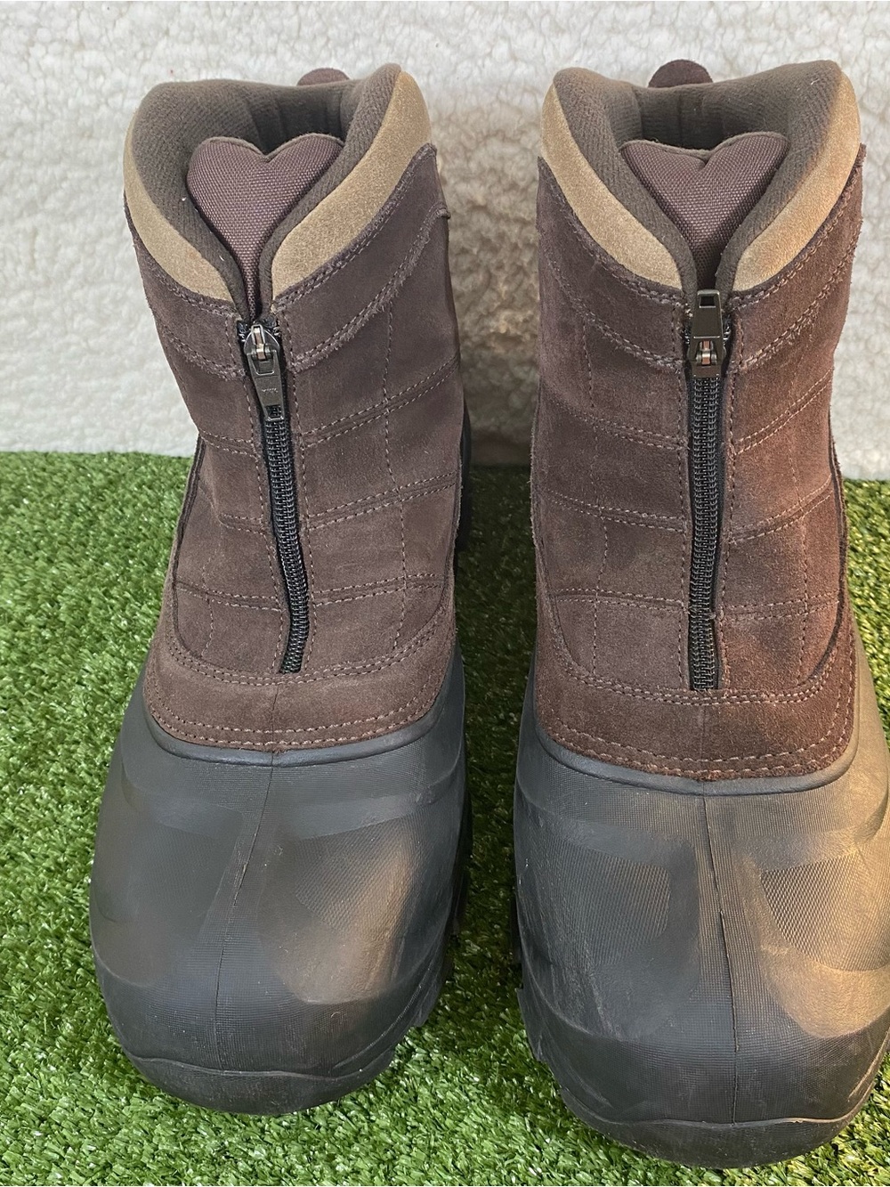 Sorel Cold Mountain Thinsulate Boots Mens Size 13 Brown Zip Duck Waterproof